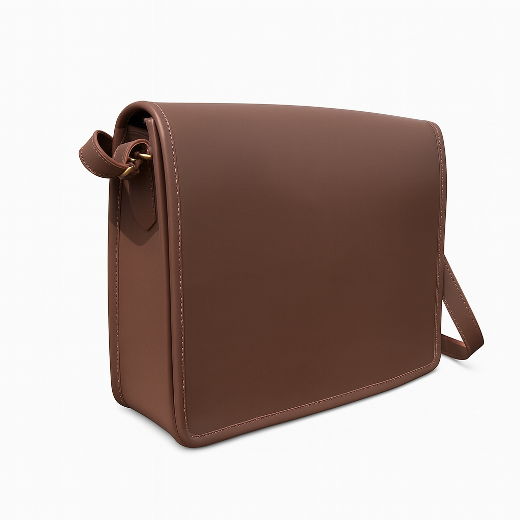 Full Grain Leather Messenger Bag 11x14x4 in – Brown Laptop & Office Shoulder Bag